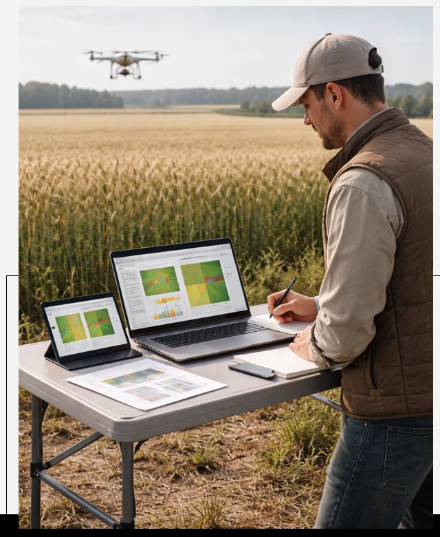 Система AI прогнозирования урожайности для точных агрономий в Зиме