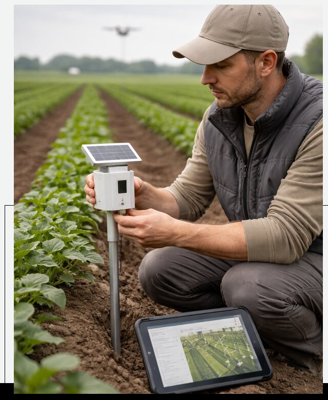 IoT мониторинг сельскохозяйственных полей и контроля в Зиме